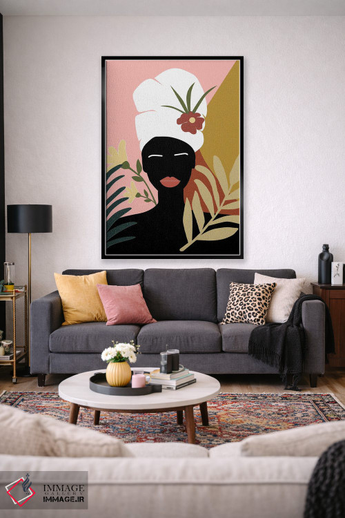 تابلو مدرن زن استوایی جنبش زندگی سیاهان مهم است اثر سابرینا بالبوئنا - D2B