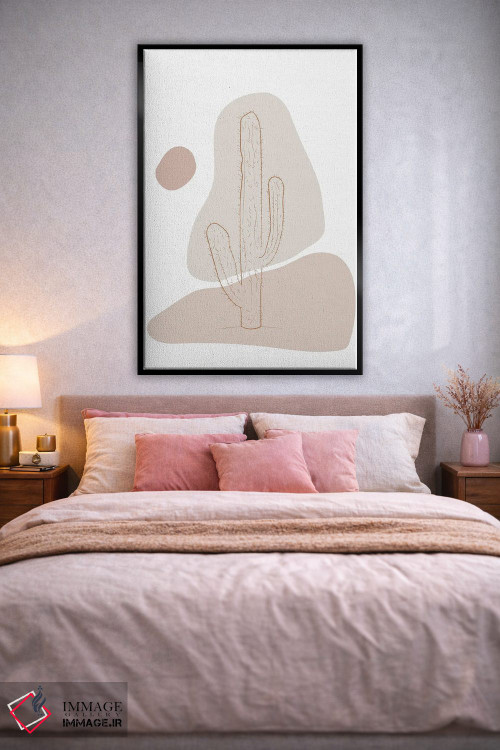 تابلو مینیمال کاکتوس مینیمال اثر سابرینا بالبوئنا - D2B