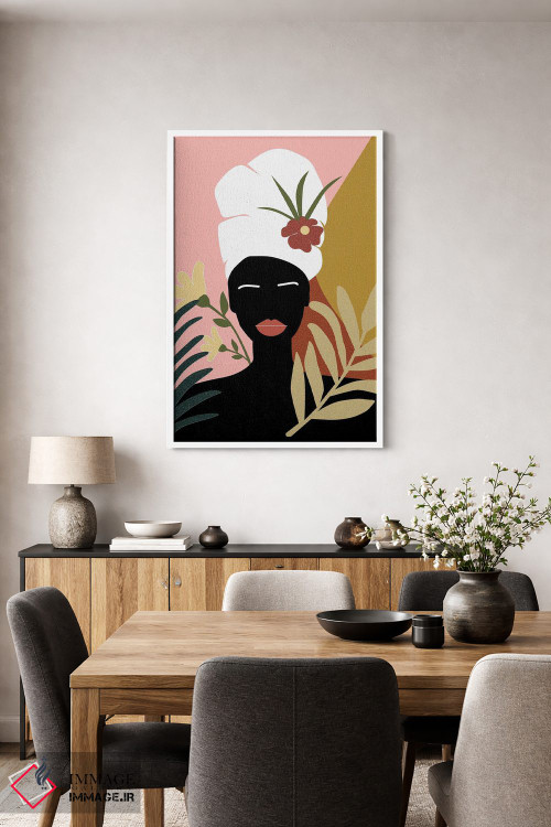 تابلو مدرن زن استوایی جنبش زندگی سیاهان مهم است اثر سابرینا بالبوئنا - D3W