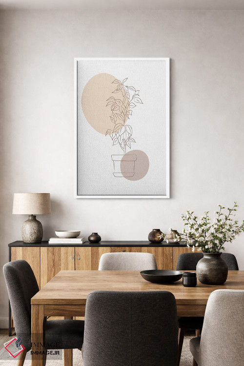 تابلو مینیمال گلدان تزیینی مینیمال اثر سابرینا بالبوئنا - D4W
