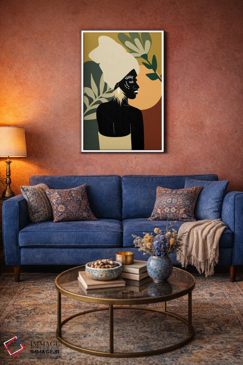 تابلو مدرن زن آفریقایی جنبش زندگی سیاهان مهم است اثر سابرینا بالبوئنا - D3W