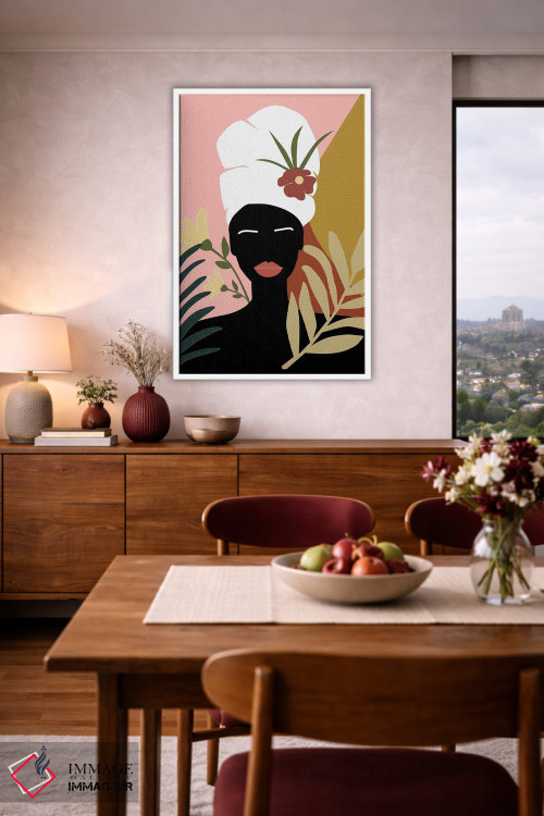 تابلو مدرن زن استوایی جنبش زندگی سیاهان مهم است اثر سابرینا بالبوئنا - D4W