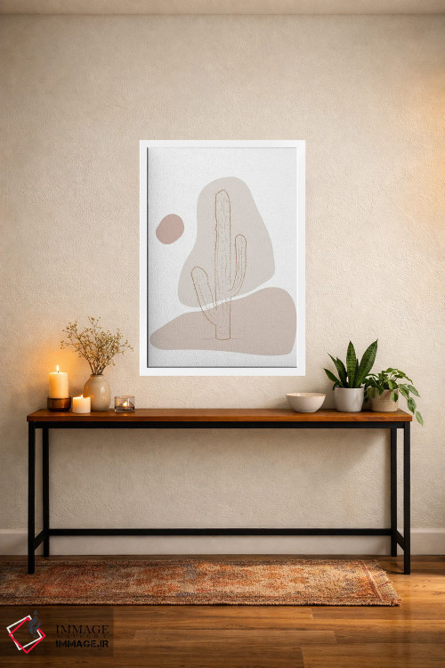 تابلو مینیمال کاکتوس مینیمال اثر سابرینا بالبوئنا - D3W