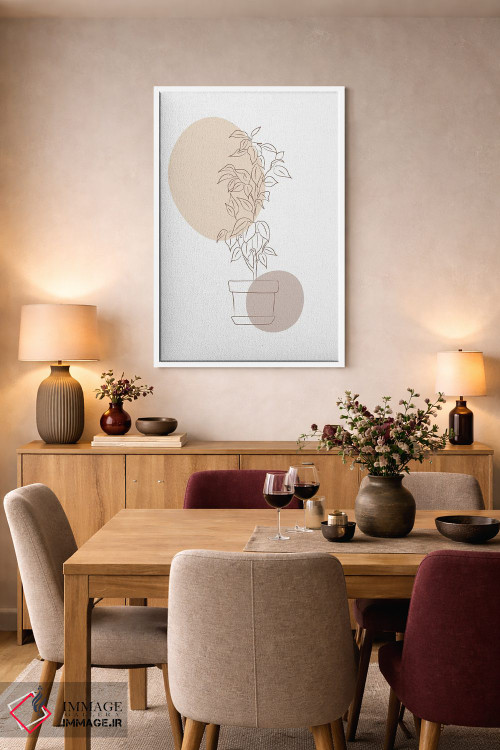 تابلو مینیمال گلدان تزیینی مینیمال اثر سابرینا بالبوئنا - D5W