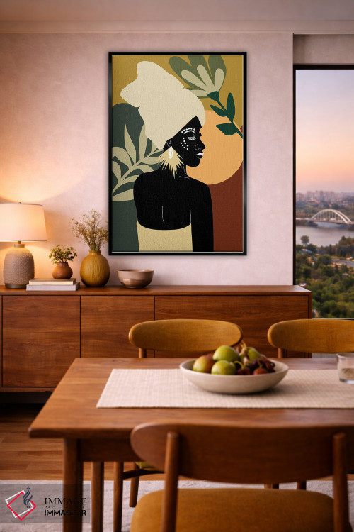 تابلو مدرن زن آفریقایی جنبش زندگی سیاهان مهم است اثر سابرینا بالبوئنا - D6B