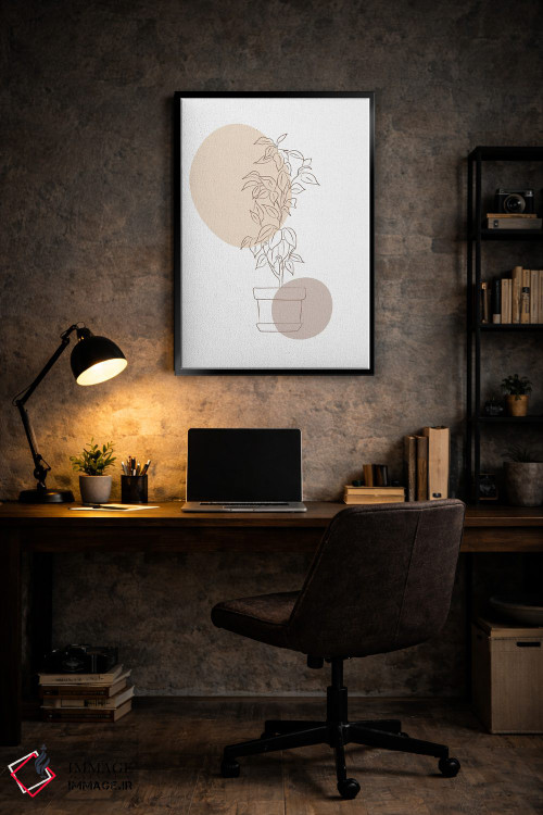 تابلو مینیمال گلدان تزیینی مینیمال اثر سابرینا بالبوئنا - D6B