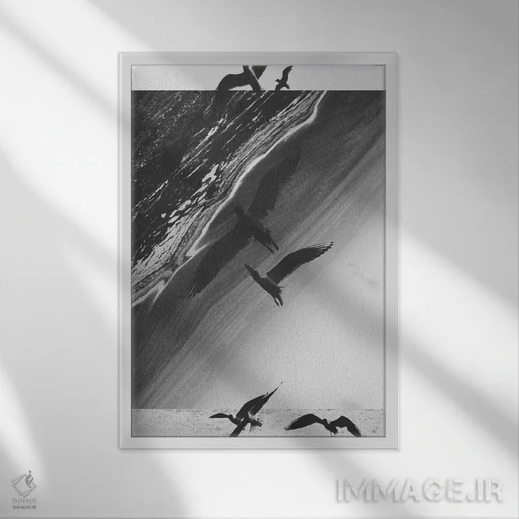 تابلو دکوراتیو شکست هایی ۱۳ اثر سیم لس - نمای قابدار سفید