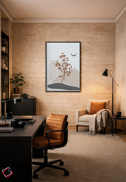 تابلو مینیمال درخت لیمو مینیمال اثر سابرینا بالبوئنا - D6B