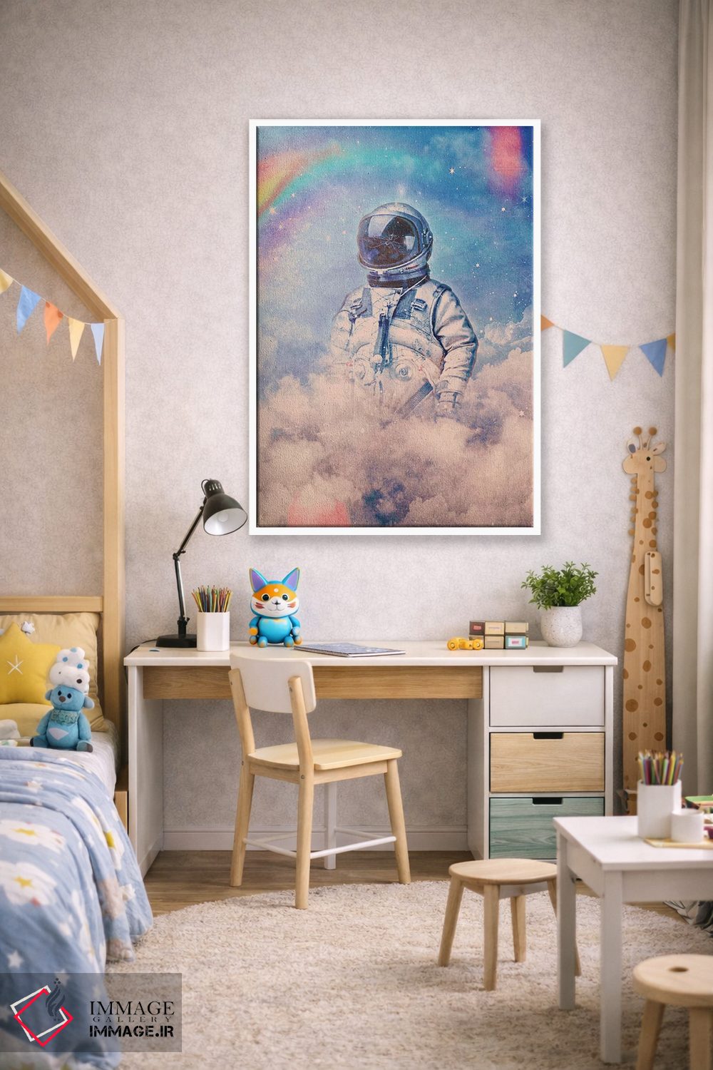 تابلو دکوراتیو میان ابرها اثر سیم لس - D1W