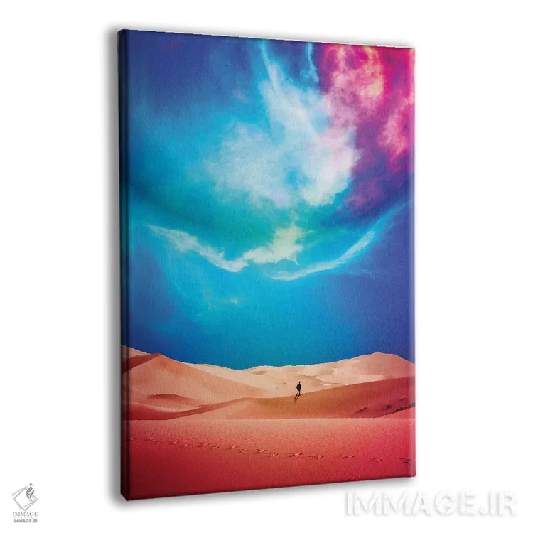 تابلو دکوراتیو صحرای وسیع اثر سیم لس - نمای پرسپکتیو محصول