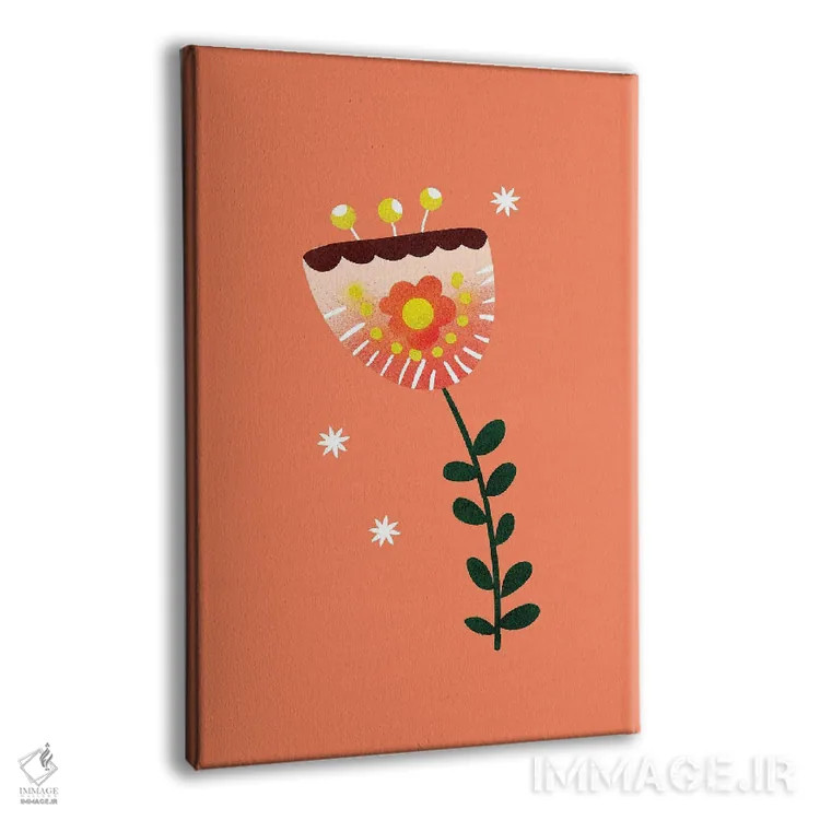 تابلو مینیمال فقط یک گل زیبا دو اثر شو می مارس - نمای پرسپکتیو محصول