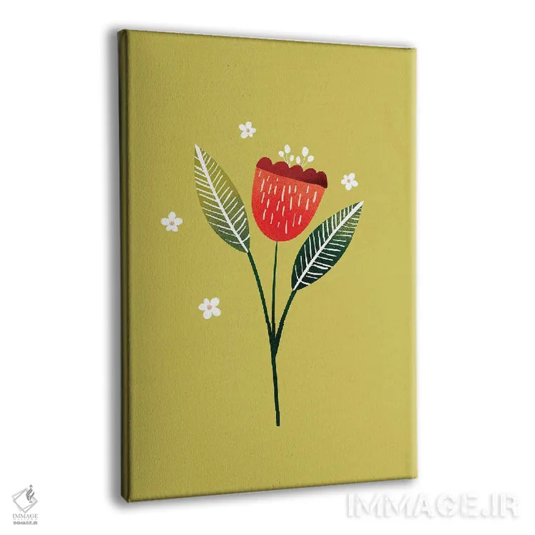 تابلو مینیمال فقط یک گل زیبا یک اثر شو می مارس - نمای پرسپکتیو محصول