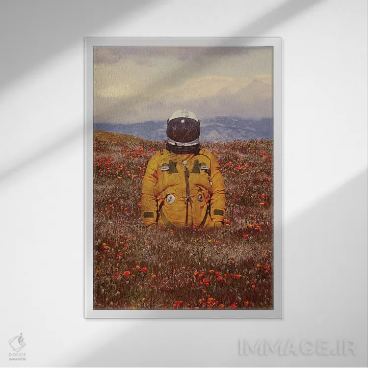 تابلو دکوراتیو دوگانگی احساسی اثر سیم لس - نمای قابدار سفید
