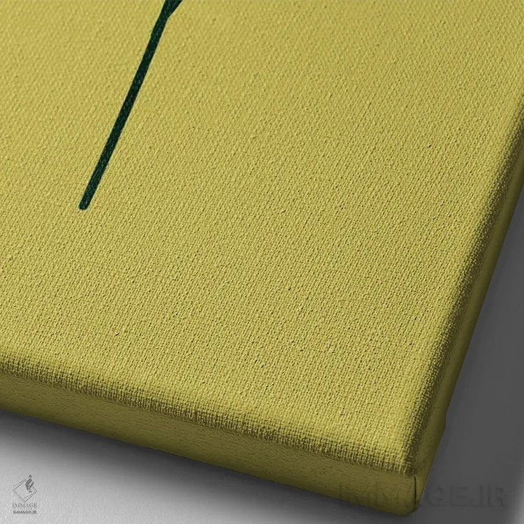 تابلو مینیمال فقط یک گل زیبا یک اثر شو می مارس - نمای نزدیک بافت بوم