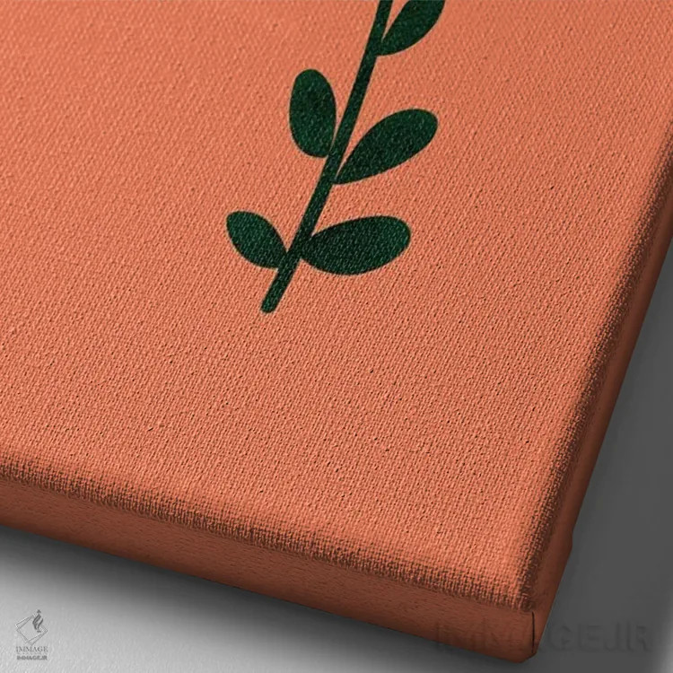 تابلو مینیمال فقط یک گل زیبا دو اثر شو می مارس - نمای نزدیک بافت بوم