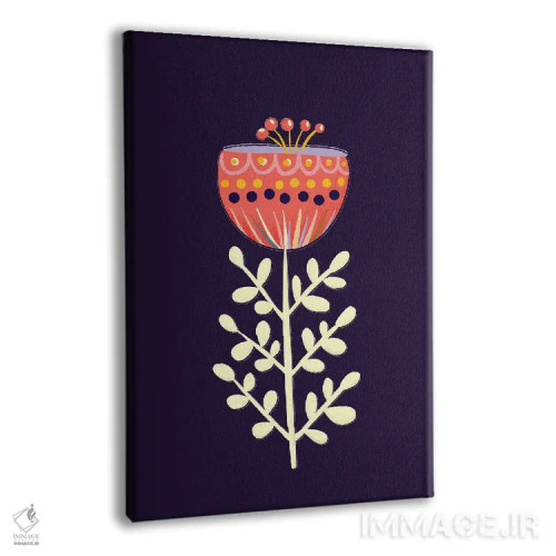 تابلو دکوراتیو یک گل تنها یک اثر شو می مارس - نمای پرسپکتیو محصول