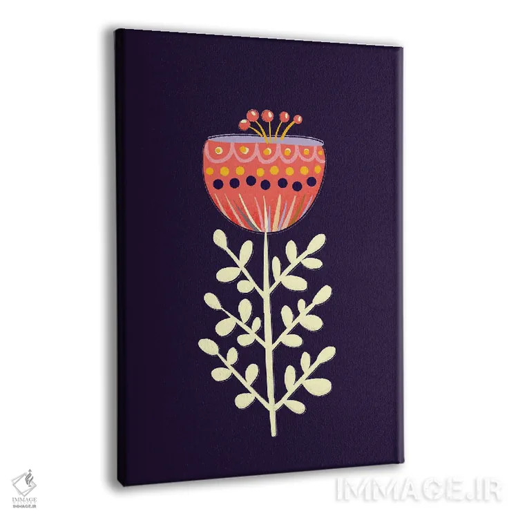 تابلو دکوراتیو یک گل تنها یک اثر شو می مارس - نمای پرسپکتیو محصول