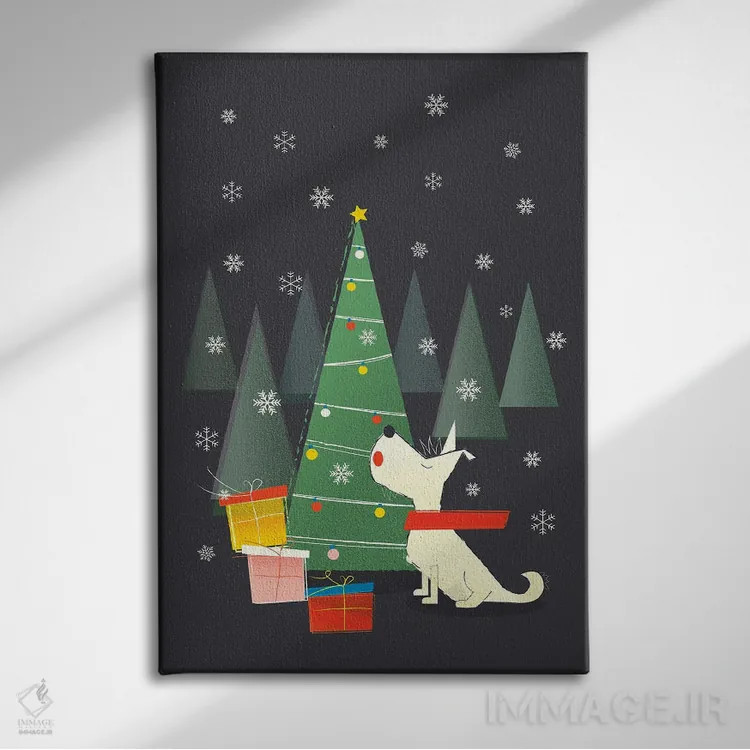 تابلو دکوراتیو وستی سفید کوچک اثر شو می مارس - نمای روبهرو روی دیوار