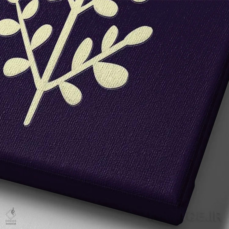 تابلو دکوراتیو یک گل تنها یک اثر شو می مارس - نمای نزدیک بافت بوم