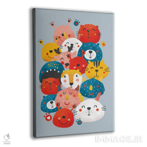 تابلو دکوراتیو دوستان هیولا اثر شو می مارس - نمای پرسپکتیو محصول