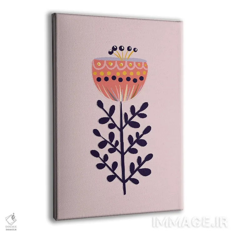تابلو دکوراتیو گل ساده بزرگ اثر شو می مارس - نمای پرسپکتیو محصول