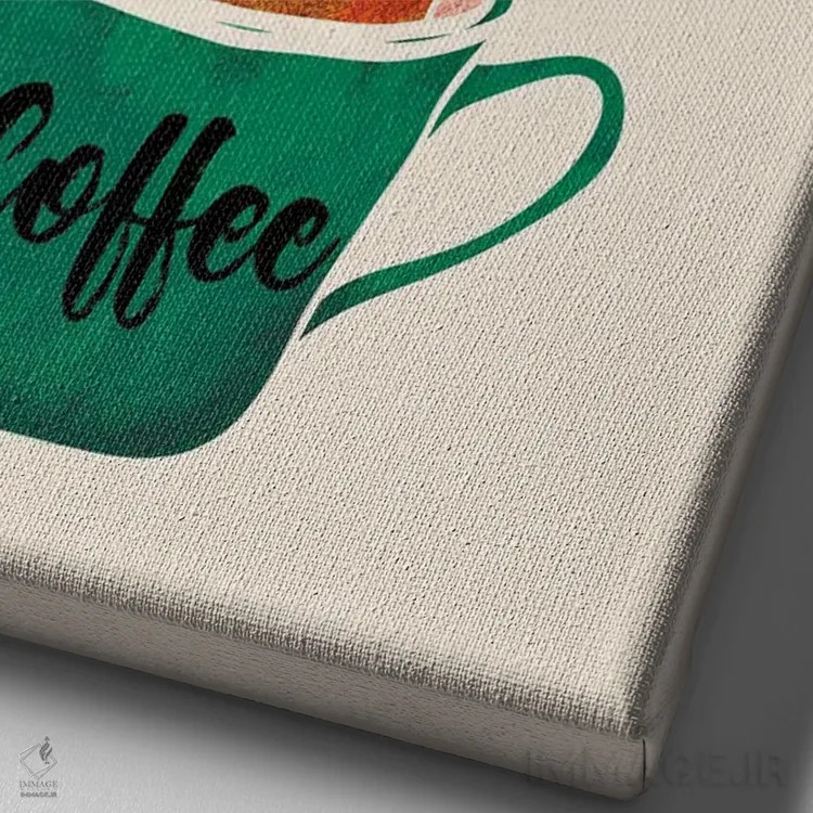 تابلو مینیمال باشه ولی اول قهوه اثر شو می مارس - نمای نزدیک بافت بوم