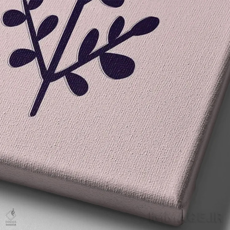 تابلو دکوراتیو گل ساده بزرگ اثر شو می مارس - نمای نزدیک بافت بوم