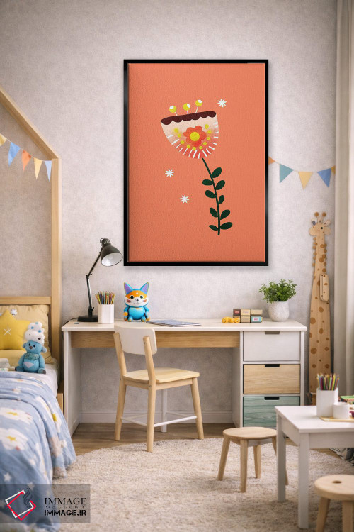 تابلو مینیمال فقط یک گل زیبا دو اثر شو می مارس - D1B