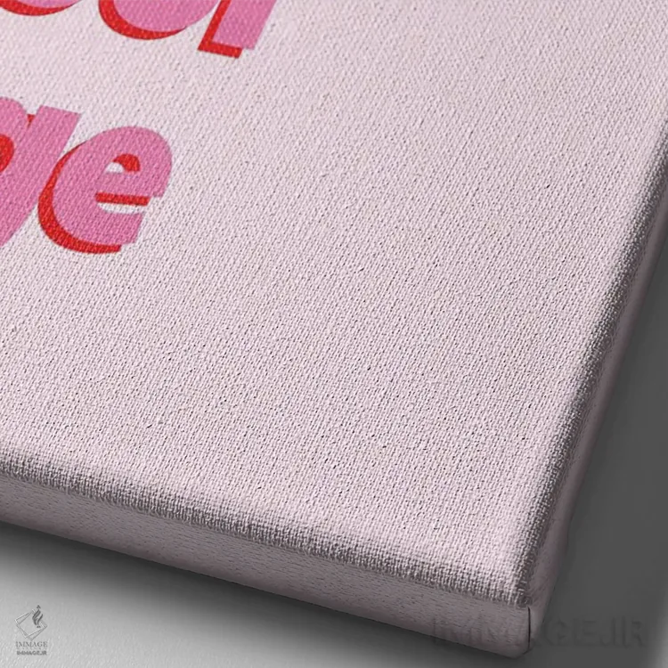 تابلو دکوراتیو زندگی ات را زندگی کن اثر شو می مارس - نمای نزدیک بافت بوم