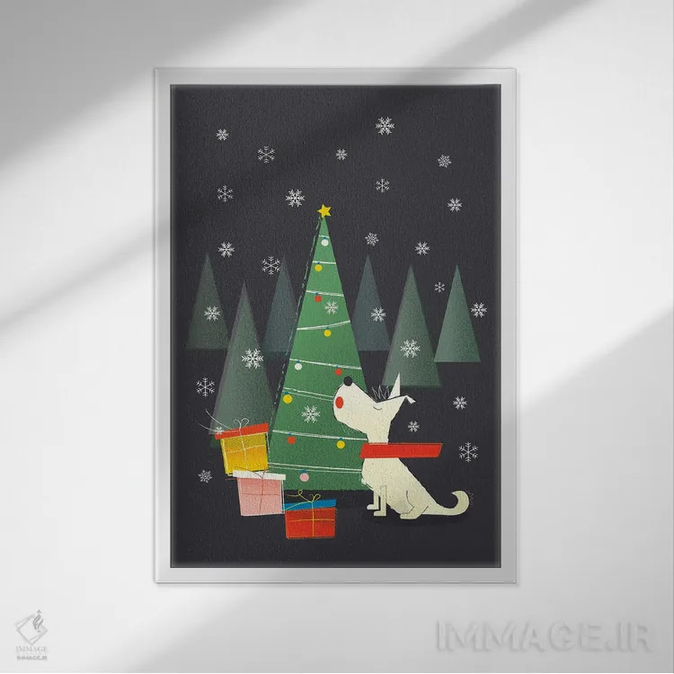 تابلو دکوراتیو وستی سفید کوچک اثر شو می مارس - نمای قابدار سفید