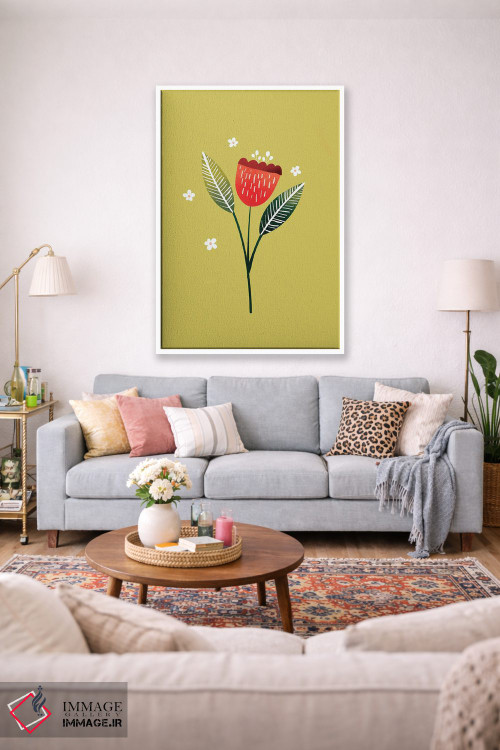 تابلو مینیمال فقط یک گل زیبا یک اثر شو می مارس - D1W