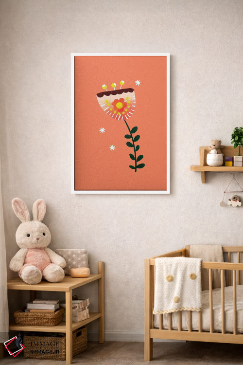 تابلو مینیمال فقط یک گل زیبا دو اثر شو می مارس - D3W