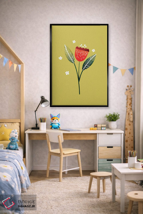 تابلو مینیمال فقط یک گل زیبا یک اثر شو می مارس - D2B