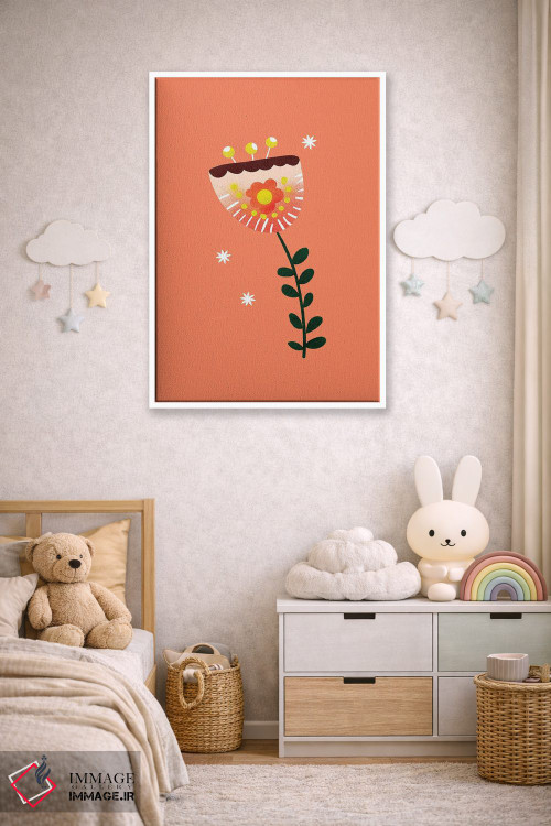 تابلو مینیمال فقط یک گل زیبا دو اثر شو می مارس - D4W