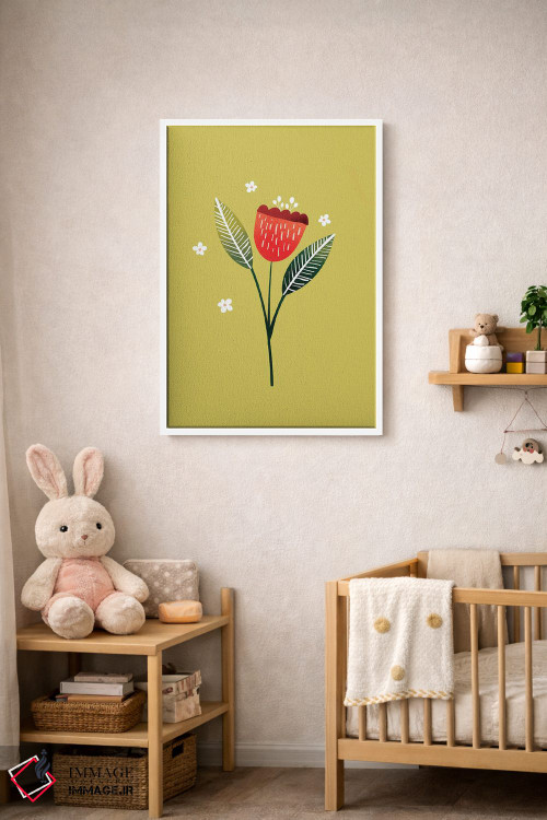 تابلو مینیمال فقط یک گل زیبا یک اثر شو می مارس - D3W