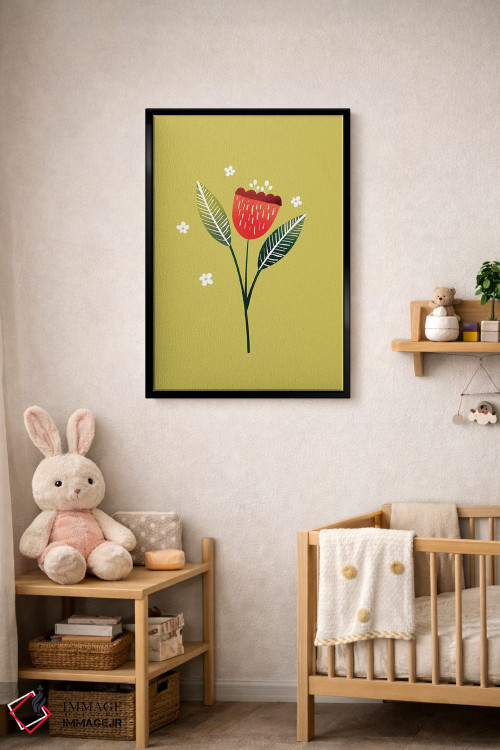 تابلو مینیمال فقط یک گل زیبا یک اثر شو می مارس - D5B