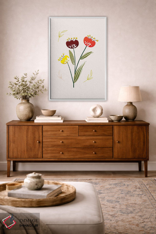 تابلو دکوراتیو فقط یک گل زیبا سه اثر شو می مارس - D4W