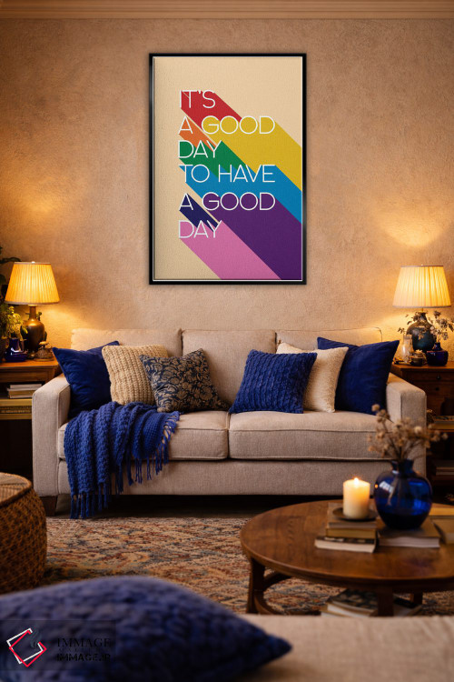 تابلو دکوراتیو امروز روز خوبی است اثر شو می مارس - D4B