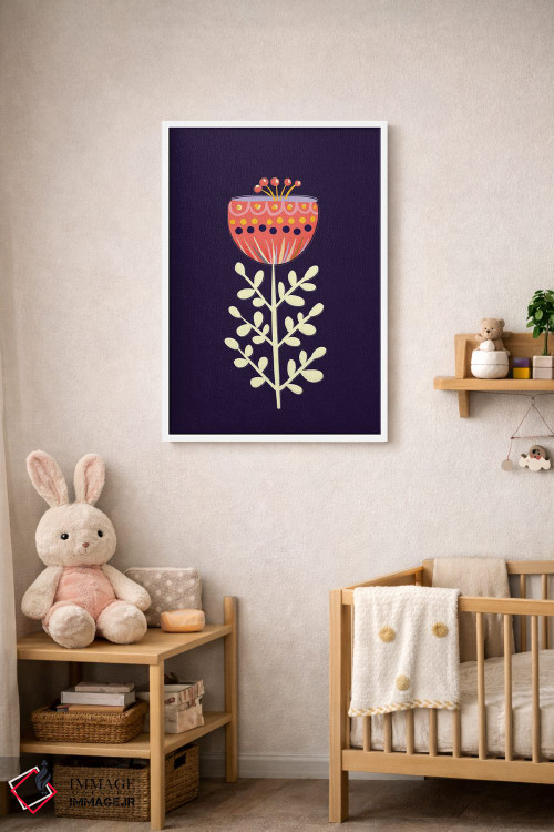 تابلو دکوراتیو یک گل تنها یک اثر شو می مارس - D3W