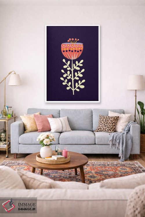 تابلو دکوراتیو یک گل تنها یک اثر شو می مارس - D1W