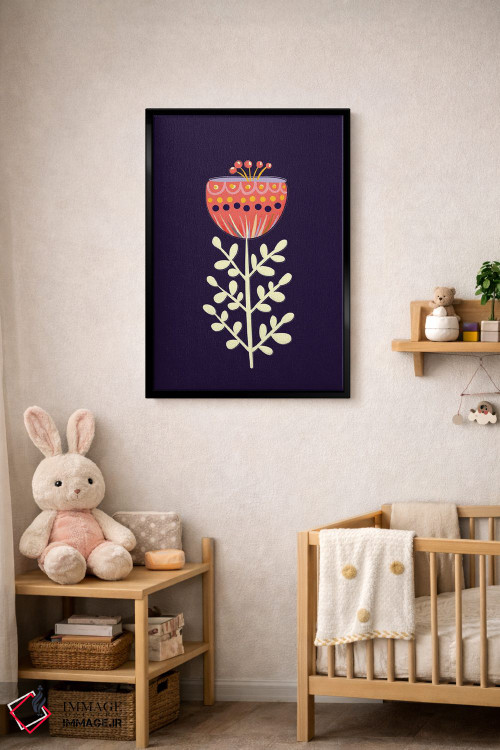 تابلو دکوراتیو یک گل تنها یک اثر شو می مارس - D4B