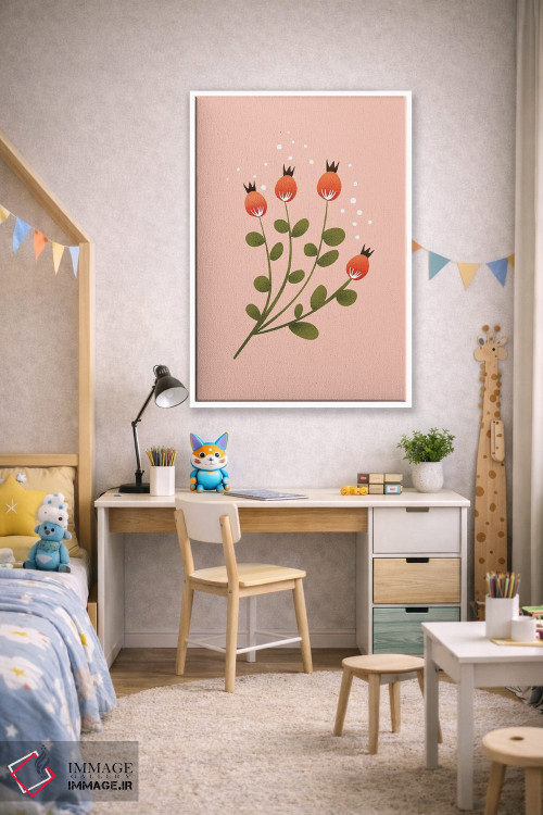 تابلو دکوراتیو فقط یک گل زیبا چهار اثر شو می مارس - D1W