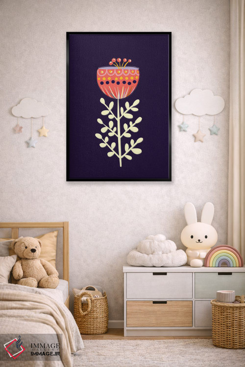 تابلو دکوراتیو یک گل تنها یک اثر شو می مارس - D5B