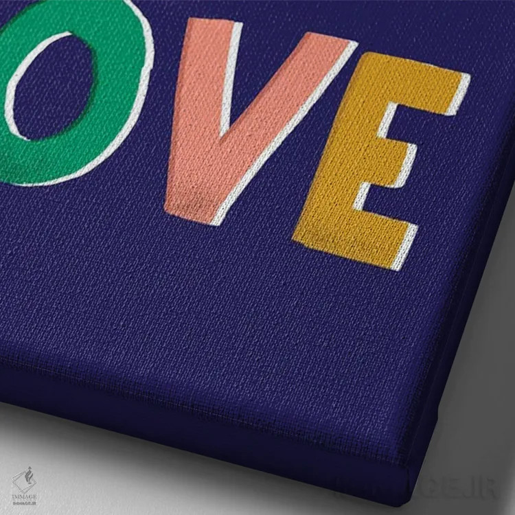 تابلو دکوراتیو وقت گذرانی با کسی که دوستش داری اثر شو می مارس - نمای نزدیک بافت بوم