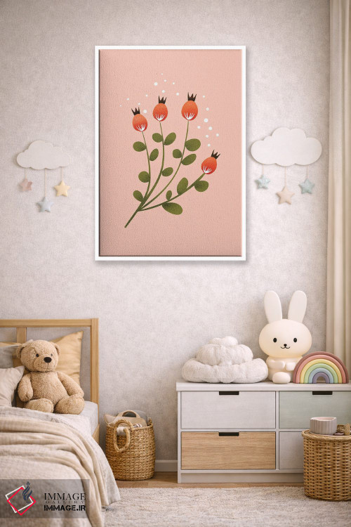 تابلو دکوراتیو فقط یک گل زیبا چهار اثر شو می مارس - D3W