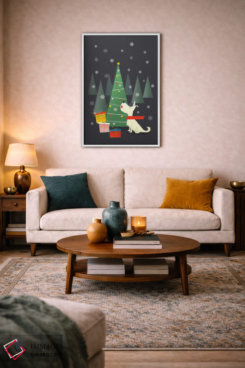 تابلو دکوراتیو وستی سفید کوچک اثر شو می مارس - D2W