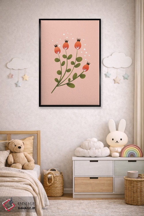 تابلو دکوراتیو فقط یک گل زیبا چهار اثر شو می مارس - D6B