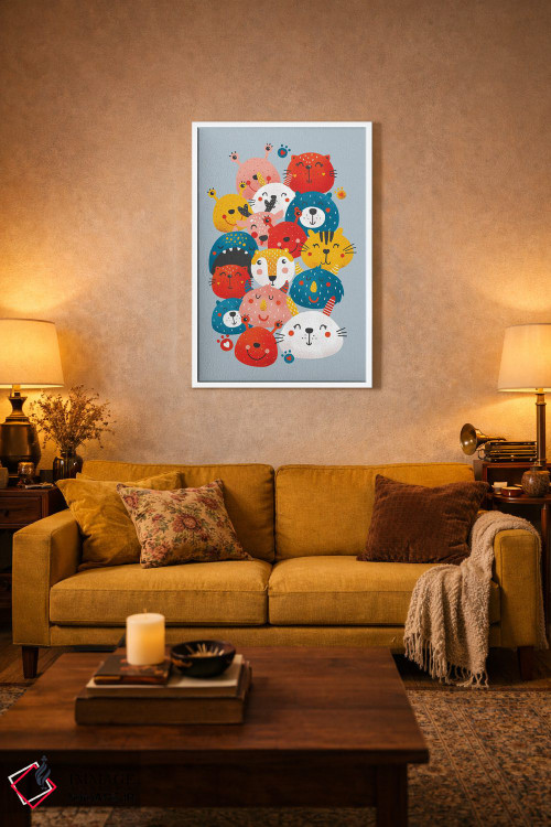 تابلو دکوراتیو دوستان هیولا اثر شو می مارس - D4W