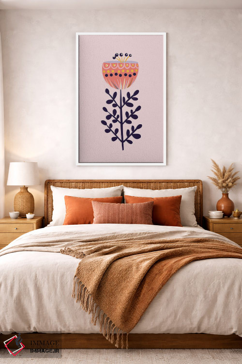 تابلو دکوراتیو گل ساده بزرگ اثر شو می مارس - D3W