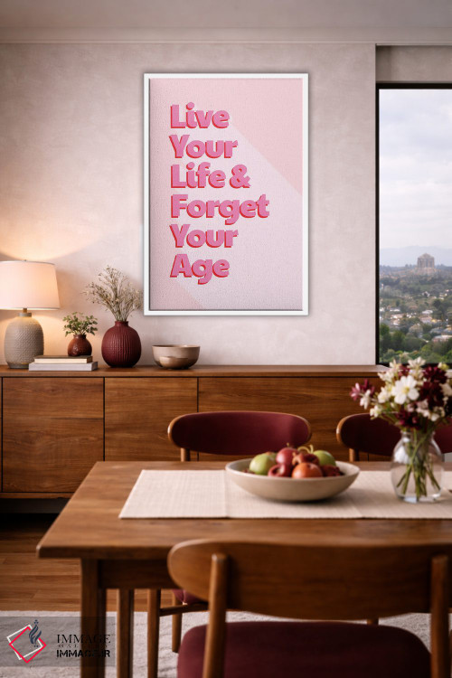 تابلو دکوراتیو زندگی ات را زندگی کن اثر شو می مارس - D3W